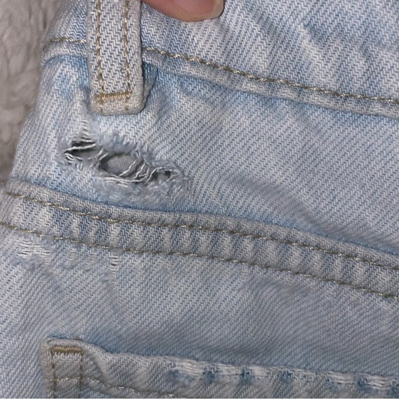 Garage wide leg light blue denim jeans mid rise - Picture 6 of 6